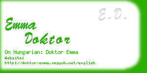 emma doktor business card